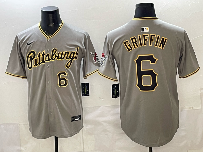 Men Pittsburgh Pirates #6 Griffin grey Game 2026 Nike MLB Jersey 0401002->pittsburgh pirates->MLB Jersey